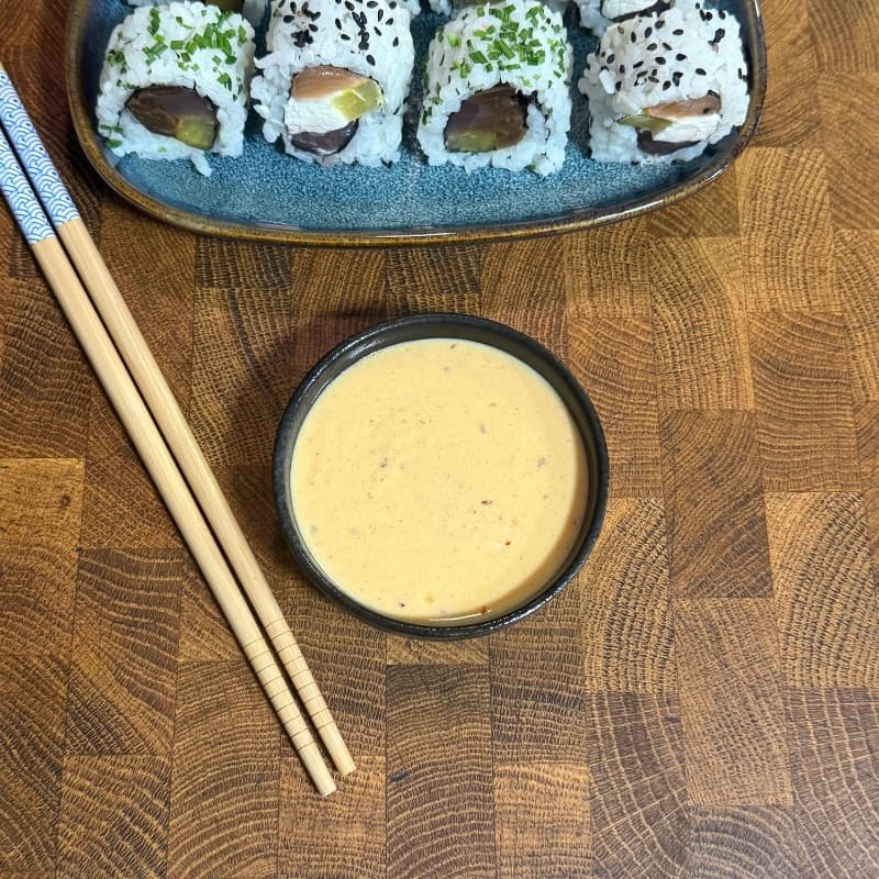 A recipe for low-calorie spicy mayonnaise